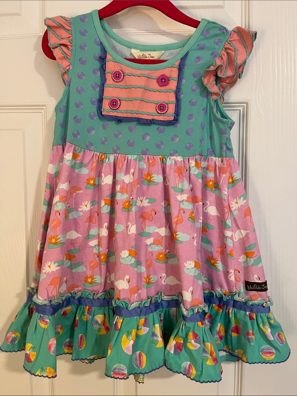 Matilda Jane Summer Top Flamngos, Beach Balls 6